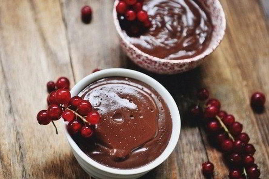 Рецепт бархатного пудинга из темного шоколада