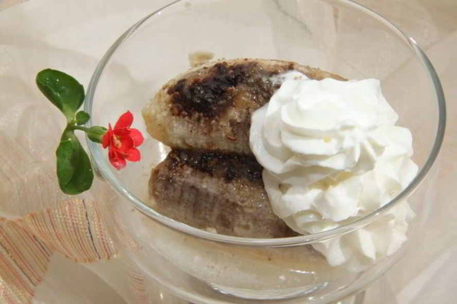 Рецепт быстрого бананового десерта