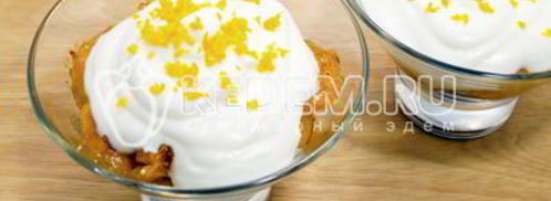 десерт из апельсинов с взбитыми сливками. Шаг 11