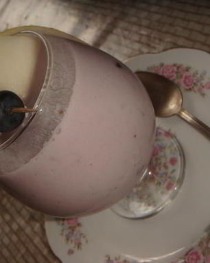 Десерт из голубики и дыни