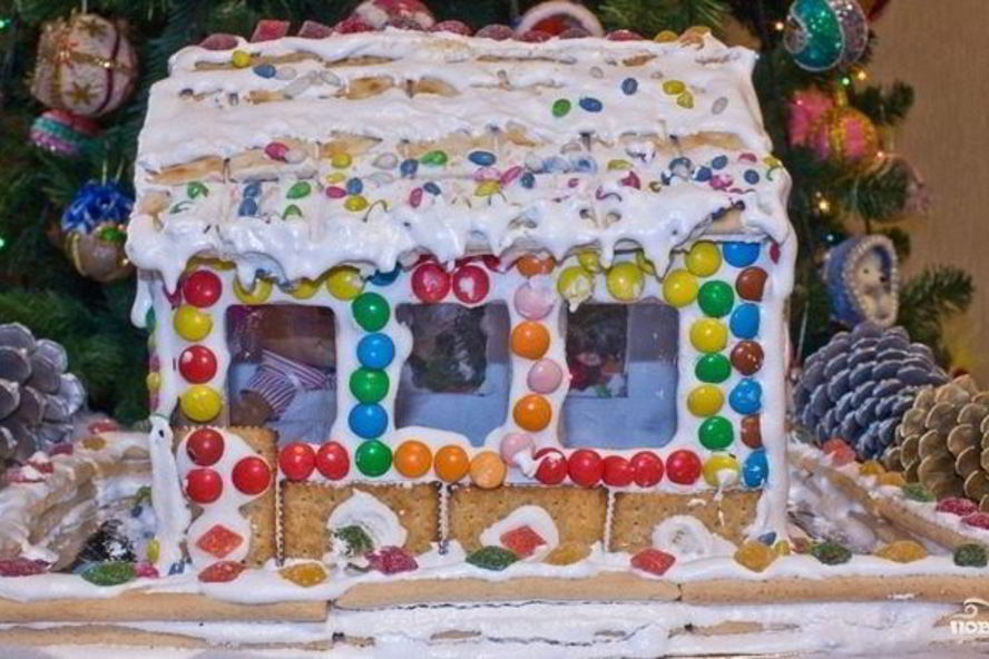 Рецепт домика из конфет