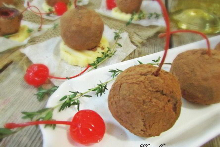 Рецепт конфет из сухофруктов с коктейльной вишней