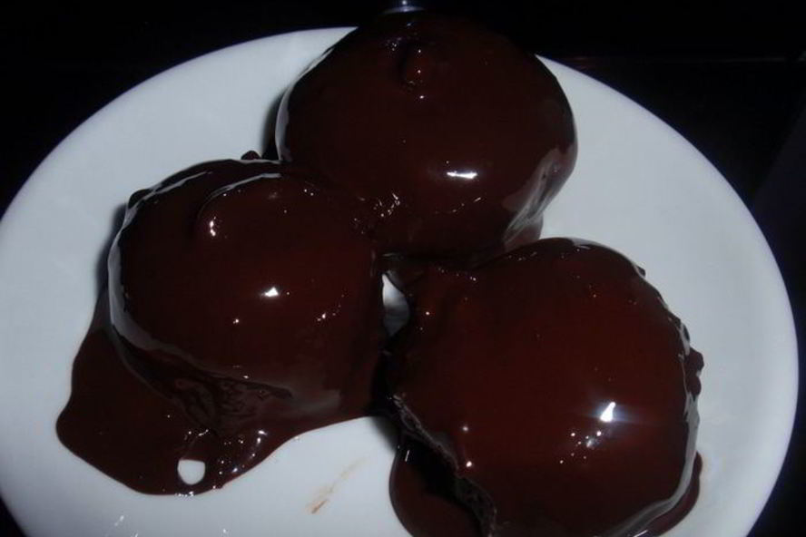 Рецепт шоколадна-творожных конфетки