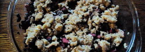 крамбл из черники с яблоками. Шаг 4