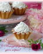 Корзинки с белковым кремом