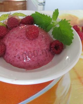 Крем из малины с желатином Розовый меланж