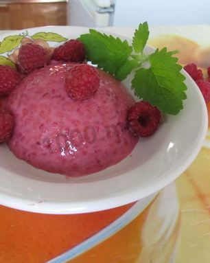 Крем из малины с желатином Розовый меланж