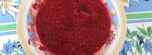 крем из малины с желатином розовый меланж. Шаг 3