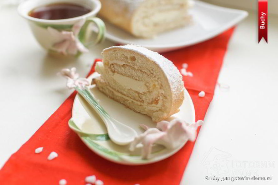 Рецепт рулета с творожным кремом по госту
