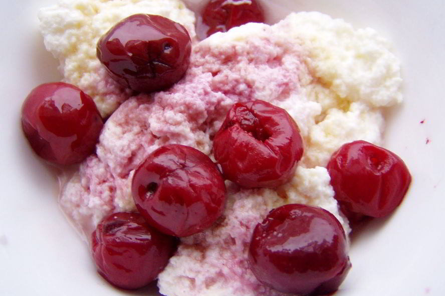 Рецепт творожного крема с вишней