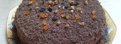 воздушный тыквенно-ореховый бисквит с тыквенно-шоколадным кремом. Шаг 11