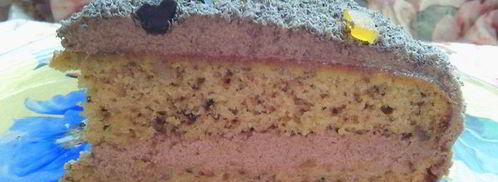 воздушный тыквенно-ореховый бисквит с тыквенно-шоколадным кремом. Шаг 12