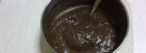 воздушный тыквенно-ореховый бисквит с тыквенно-шоколадным кремом. Шаг 7