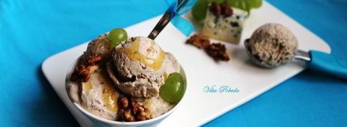 грушевое мороженое с голубым сыром и грецкими орехами. Шаг 12