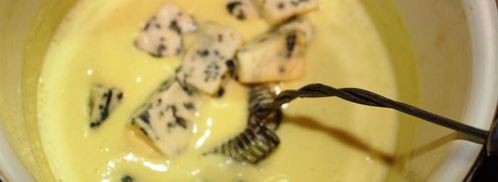 грушевое мороженое с голубым сыром и грецкими орехами. Шаг 7