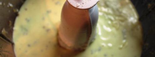 грушевое мороженое с голубым сыром и грецкими орехами. Шаг 9