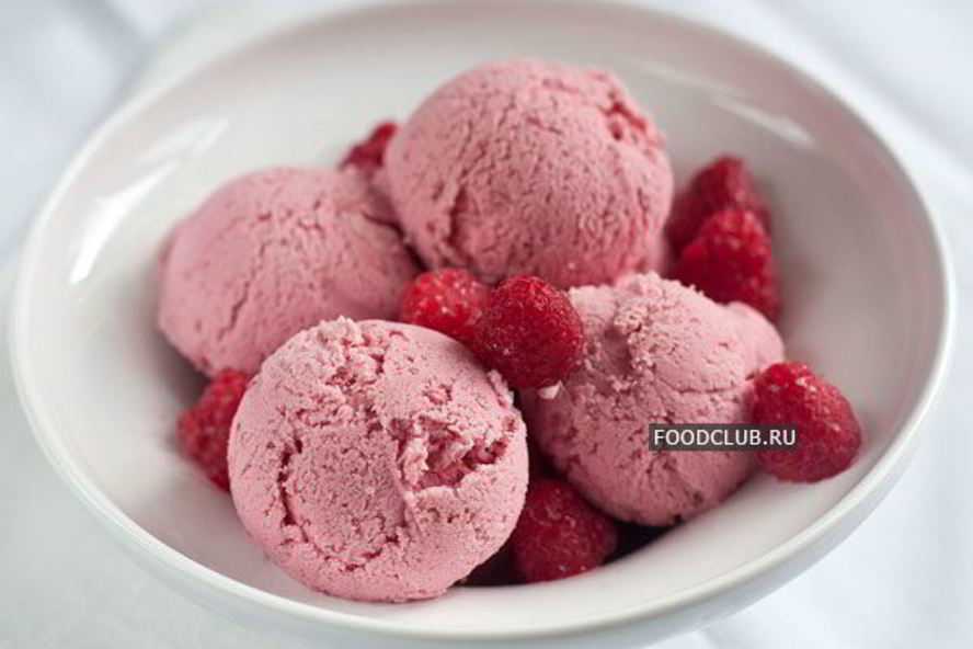 Рецепт сливочного малинового мороженого