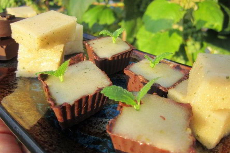 Рецепт конфет с грушово-мятным муссом