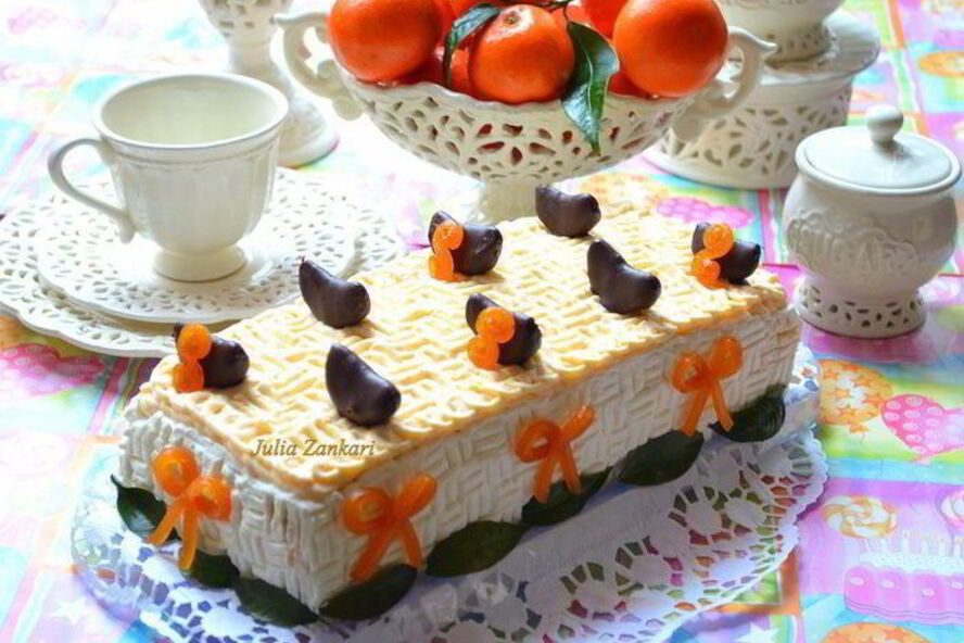 Рецепт тирамису с мандариново-сливочным муссом и шоколадом