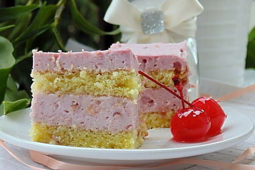 Рецепт торта-мусса сад с черешней