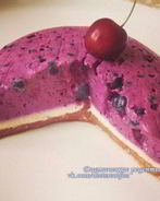 Трехслойный мусс из творога, овсянки и ягод