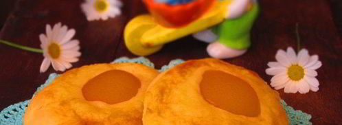 пасхальные творожные булочки с заварным кремом и абрикосами. Шаг 12