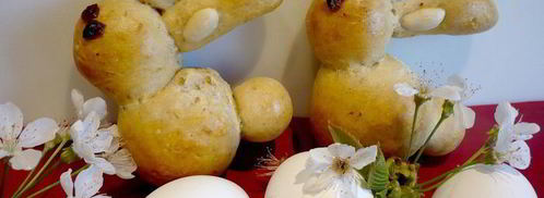 пасхальные зайцы в темно-синем лесу. Шаг 6