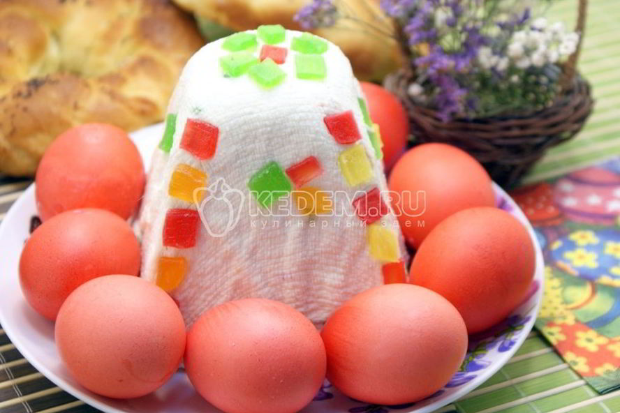 Рецепт творожной пасхи с цукатами