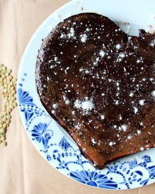Постный десерт Брауни с чечевицей