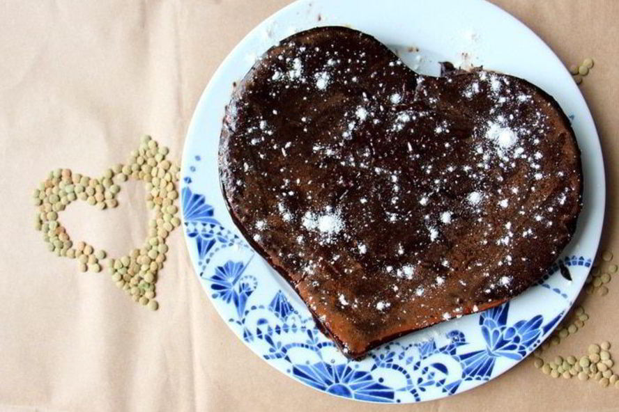 Рецепт постного десерта брауни с чечевицей
