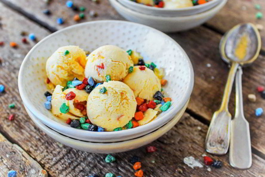 Рецепт семифредо из запеченных персиков с кардамоном