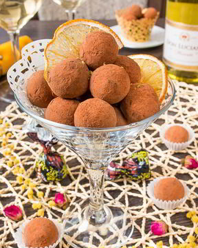 Шоколадные трюфели с лаймом и медом