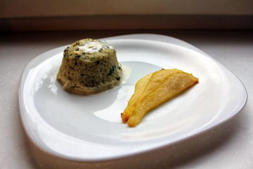 Рецепт дважд запеченное суфле горгонзола и карамелизованная груша