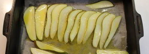 дважды запеченное суфле горгонзола и карамелизованная груша. Шаг 2