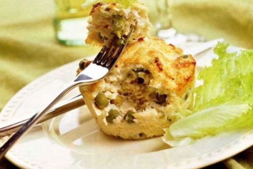 Рецепт куриного суфле с зеленым горошком и сельдереем