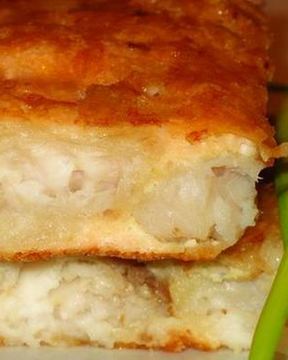 Нежная рыба под сырном суфле