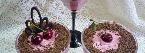 сливочно-вишневое суфле с творогом и шоколадом. Шаг 7