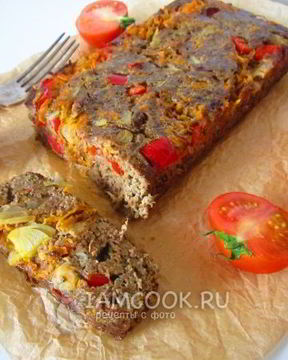 Суфле из куриной печени с овощами