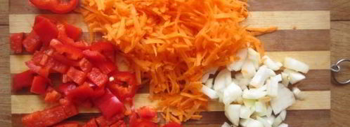 суфле из куриной печени с овощами. Шаг 3