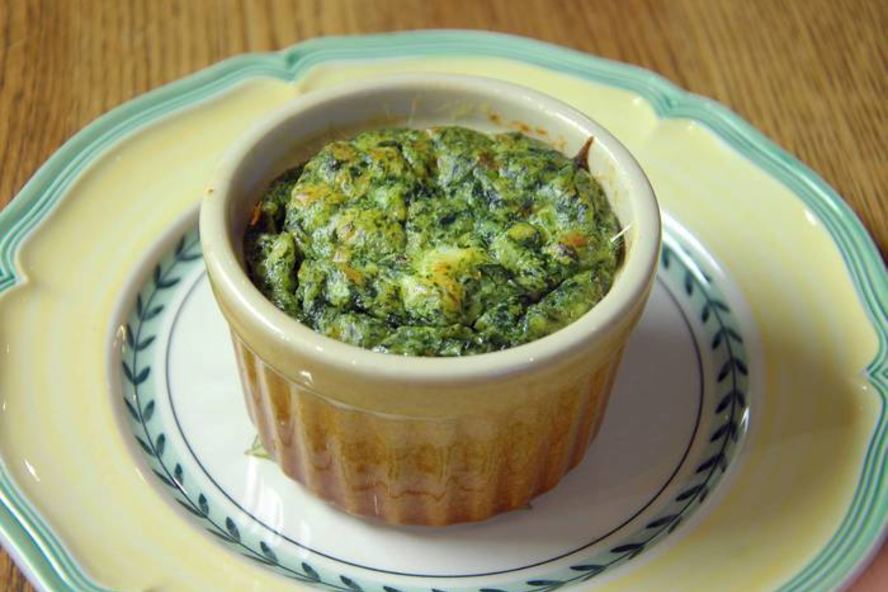Рецепт суфле из шпината и моркови