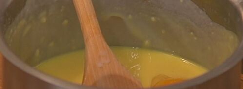 суфле с горошком, грюйером и розовым перцем. Шаг 6