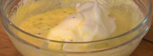 суфле с горошком, грюйером и розовым перцем. Шаг 8