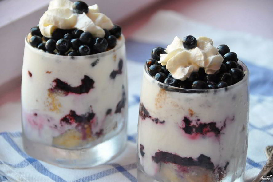 Рецепт тирамису с черникой