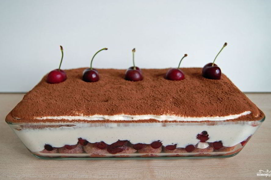 Рецепт тирамису с вишней