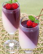 Вишнево-сливочное желе