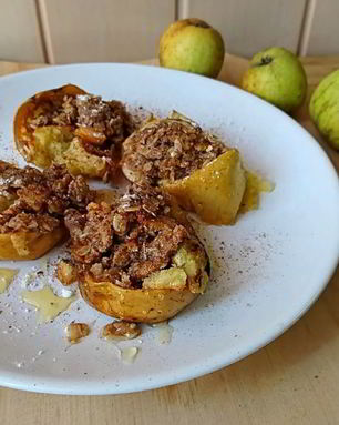 Запеченные яблоки с овсянкой