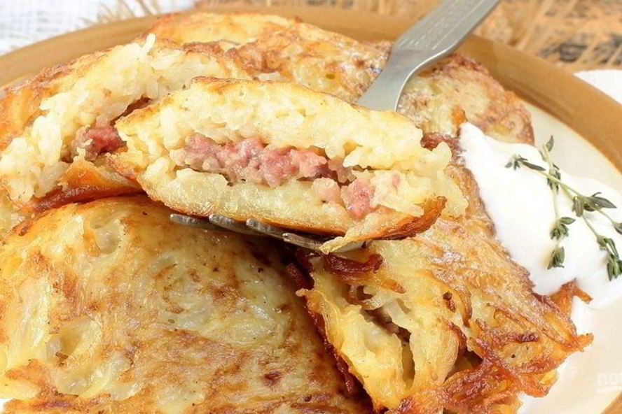 Рецепт драников картофельных с мясом