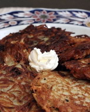 Картофельные драники с грибами