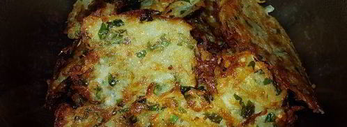 постные драники с зеленью и чесноком. Шаг 4