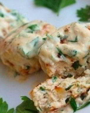 Фрикадельки из куриного фарша с сыром